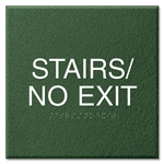 "Stairs/No Exit" Egress Sign - CA Compliant