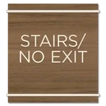 "Stairs/No Exit" Egress Sign - CA Compliant