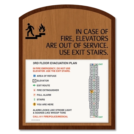 Standard Elevator Evacuation Plans - CA Compliant