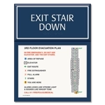 Standard Stairway Evacuation Plans - CA Compliant