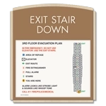Standard Stairway Evacuation Plans - CA Compliant