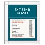 Standard Stairway Evacuation Plans - CA Compliant