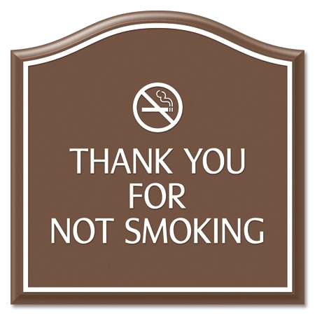 Thank You For Not Smoking with Symbol
