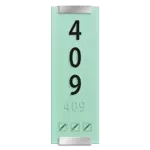 Vertical Room Number Sign w/ Symbols