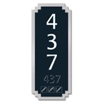 Vertical Room Number Sign w/Symbols