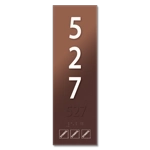 Vertical Room Number Sign w/ Symbols